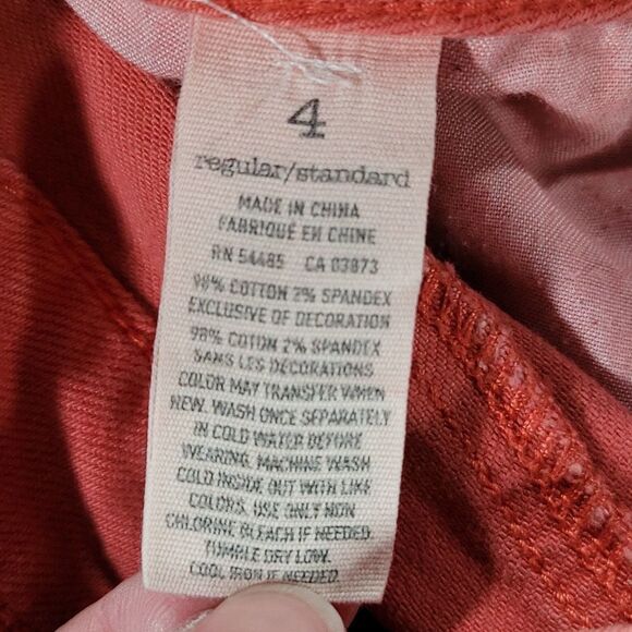 🔹️American Eagle Coral Stretch Skinny Jeans Size 4/27 - Picture 10 of 10